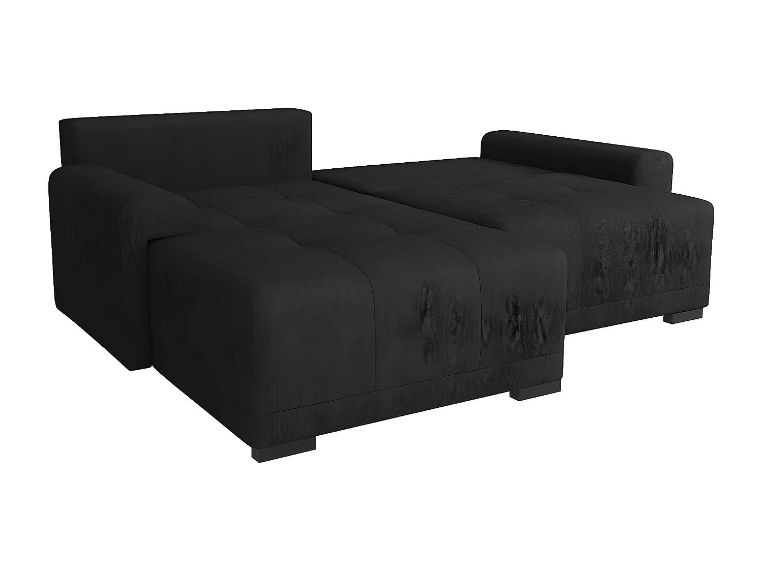 Canapé d'angle Columbus 183, Bleu, Fonction de couchage, Boîte de literie, 237x180x75cm