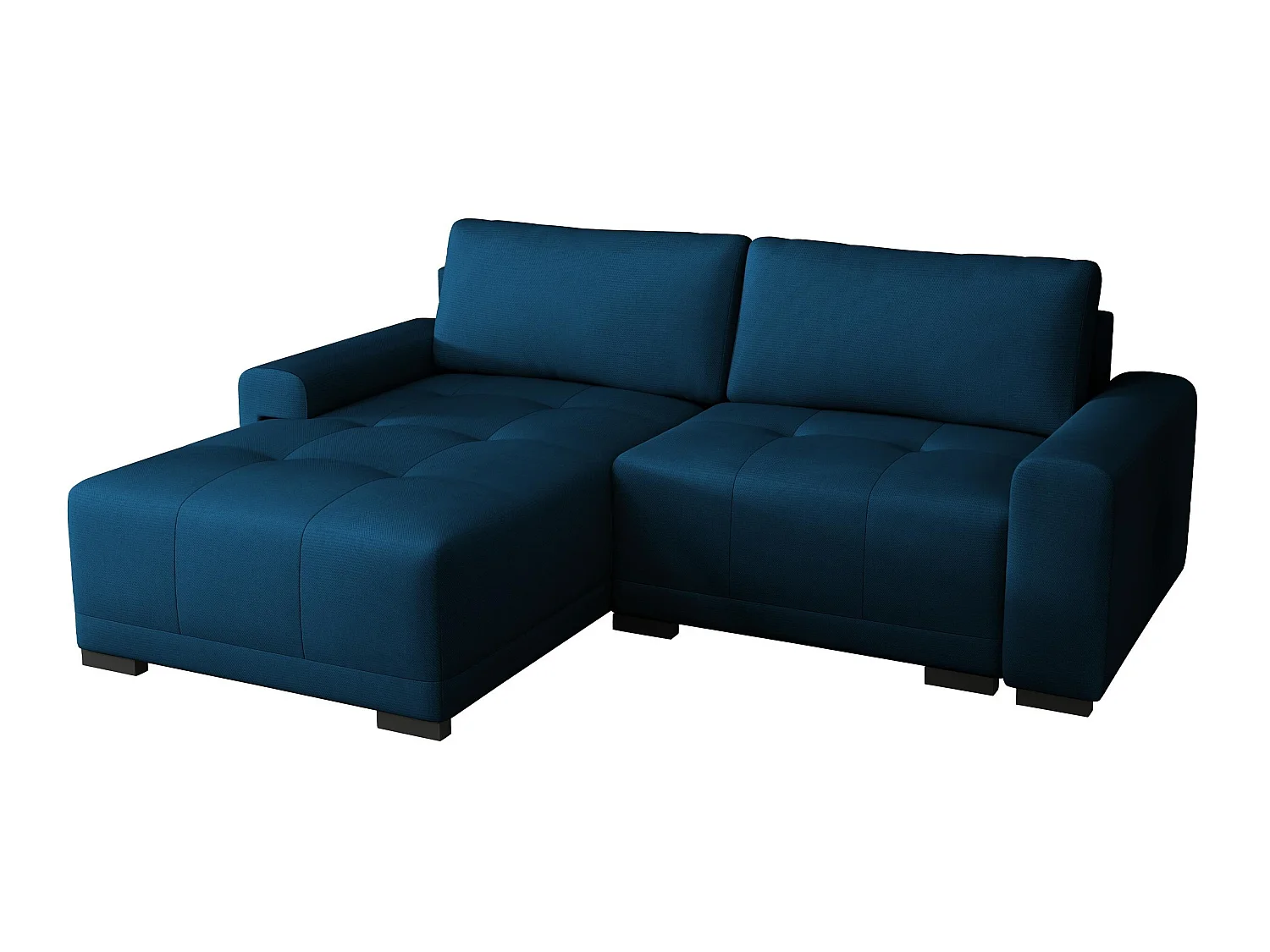Sofá rinconero Columbus 183, Azul, Función de descanso, Almacenaje, 237x180x75cm