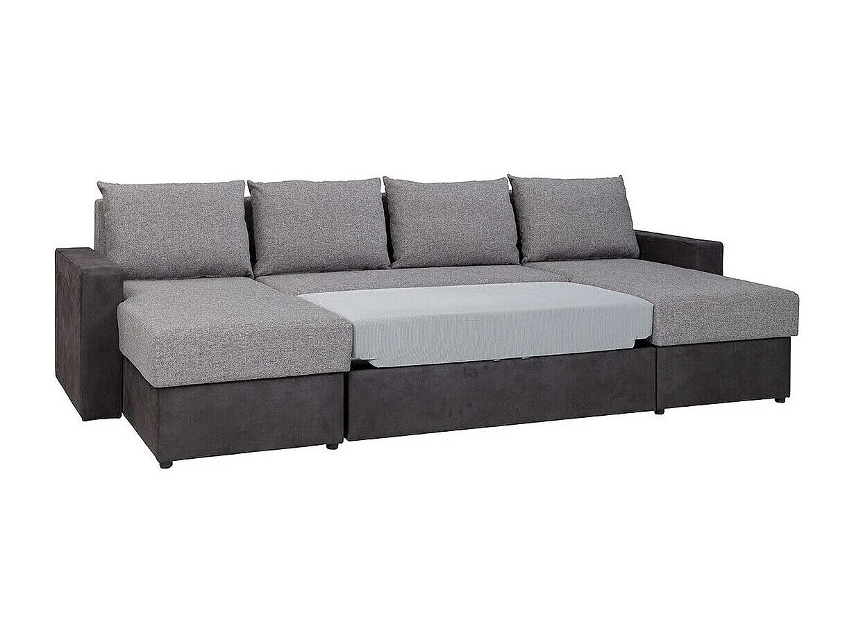 Sofá rinconero Providence 143, Gris, Función de descanso, Almacenaje, 301x156x89cm