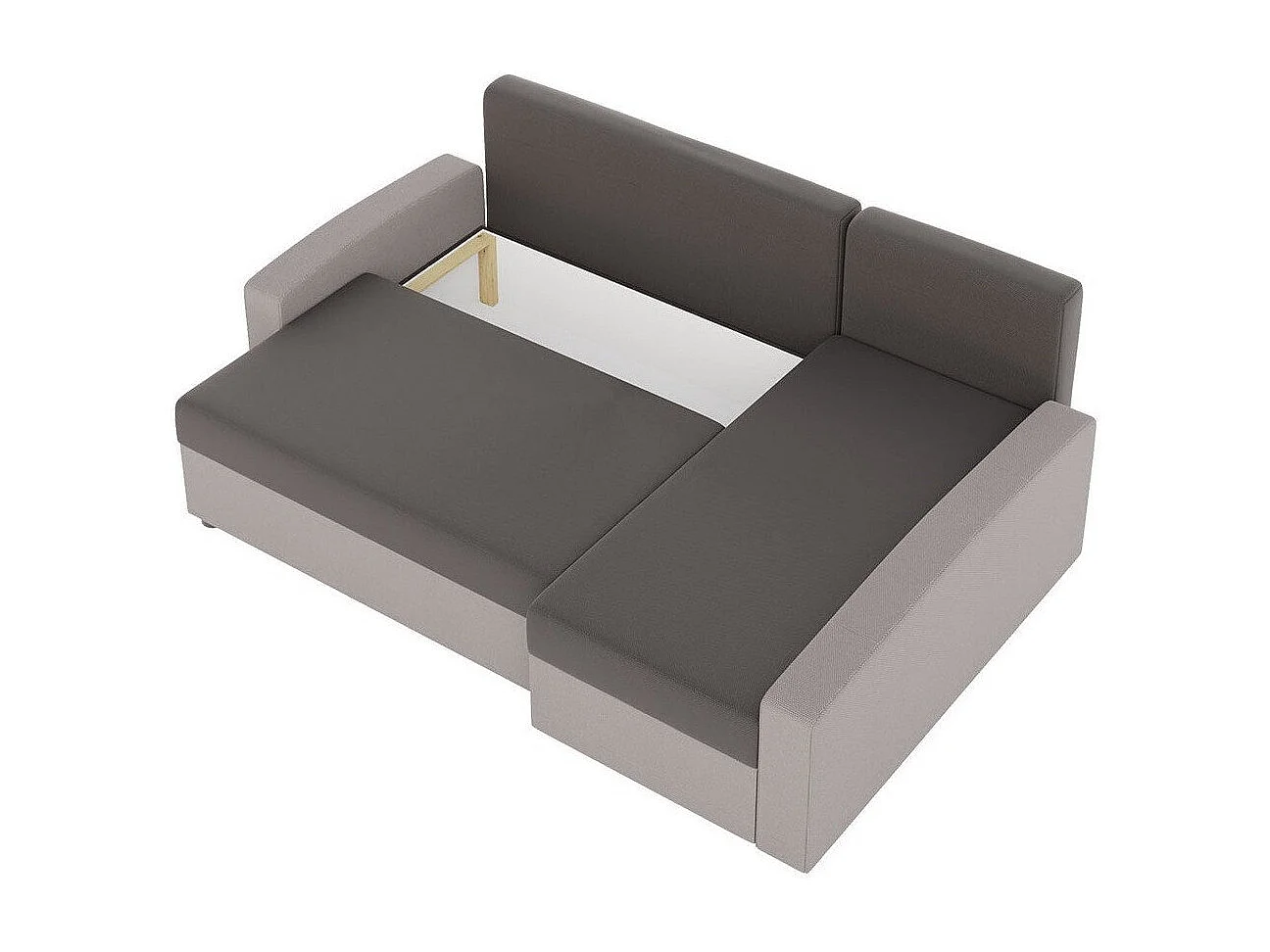 Sofá rinconero Memphis 122, Marrón, Función de descanso, Almacenaje, 232x139x83cm