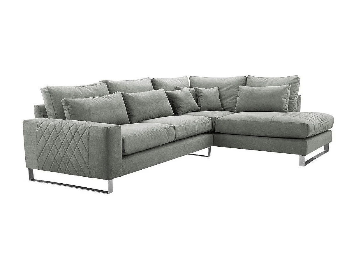 Canapé d'angle Kingsport 112, Gris, 314x224x90cm