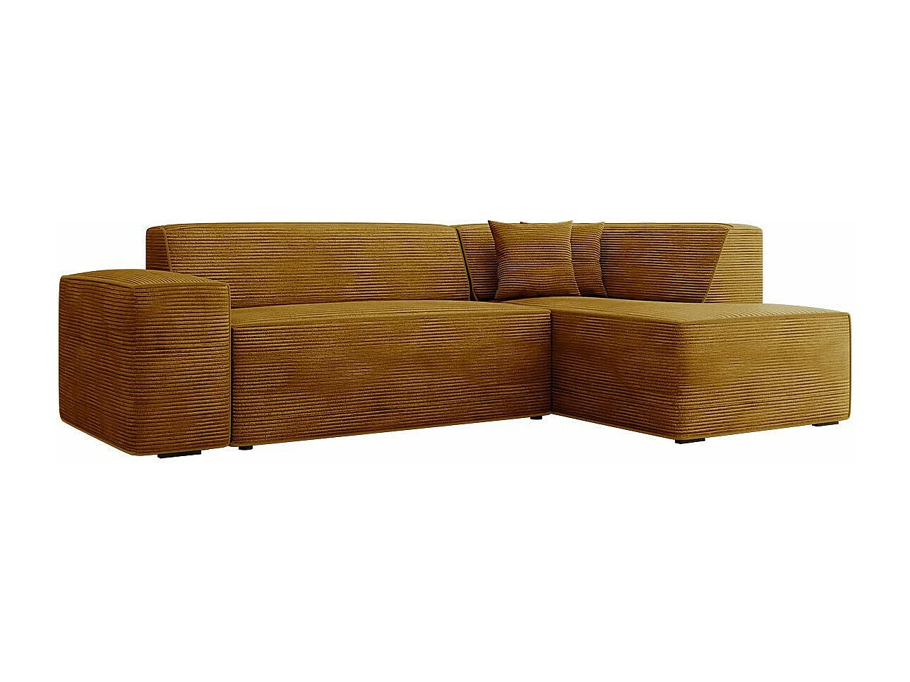 Sofá rinconero Comfivo 289, Amarillo, 267x205x73cm