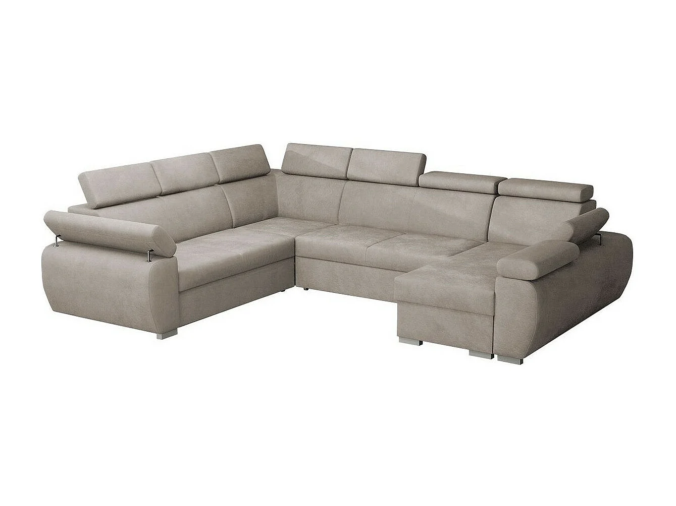 Sofá rinconero Columbus 134, De color marrón claro, Función de descanso, Almacenaje, 85cm