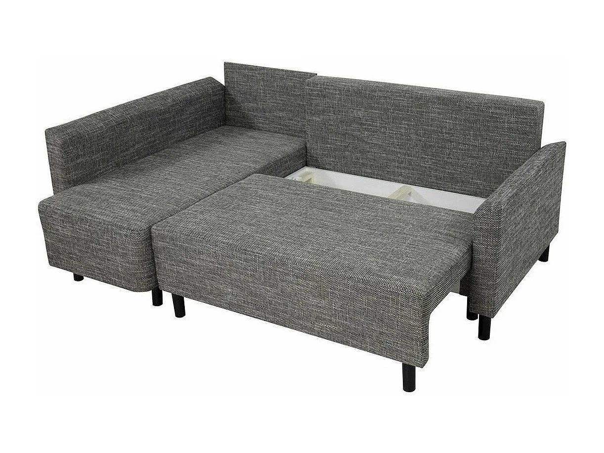 Sofá rinconero Rome 104, Gris, Función de descanso, Almacenaje, 205x144x89cm