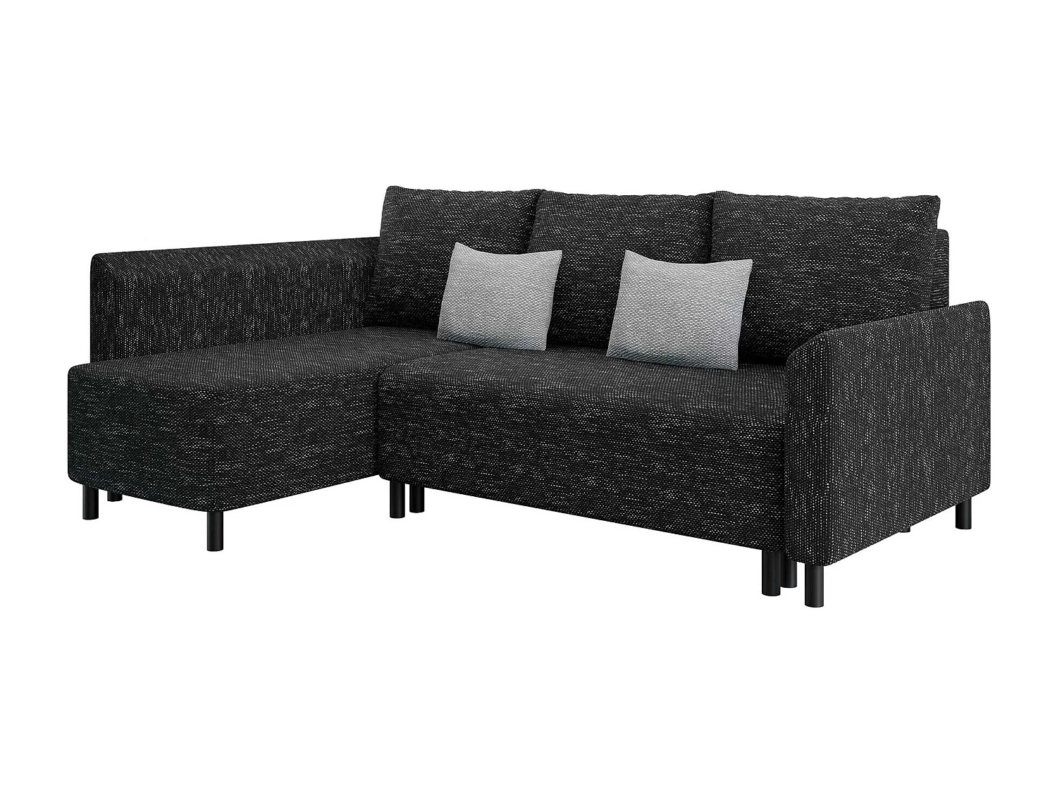 Sofá rinconero Rome 104, Gris, Función de descanso, Almacenaje, 205x144x89cm