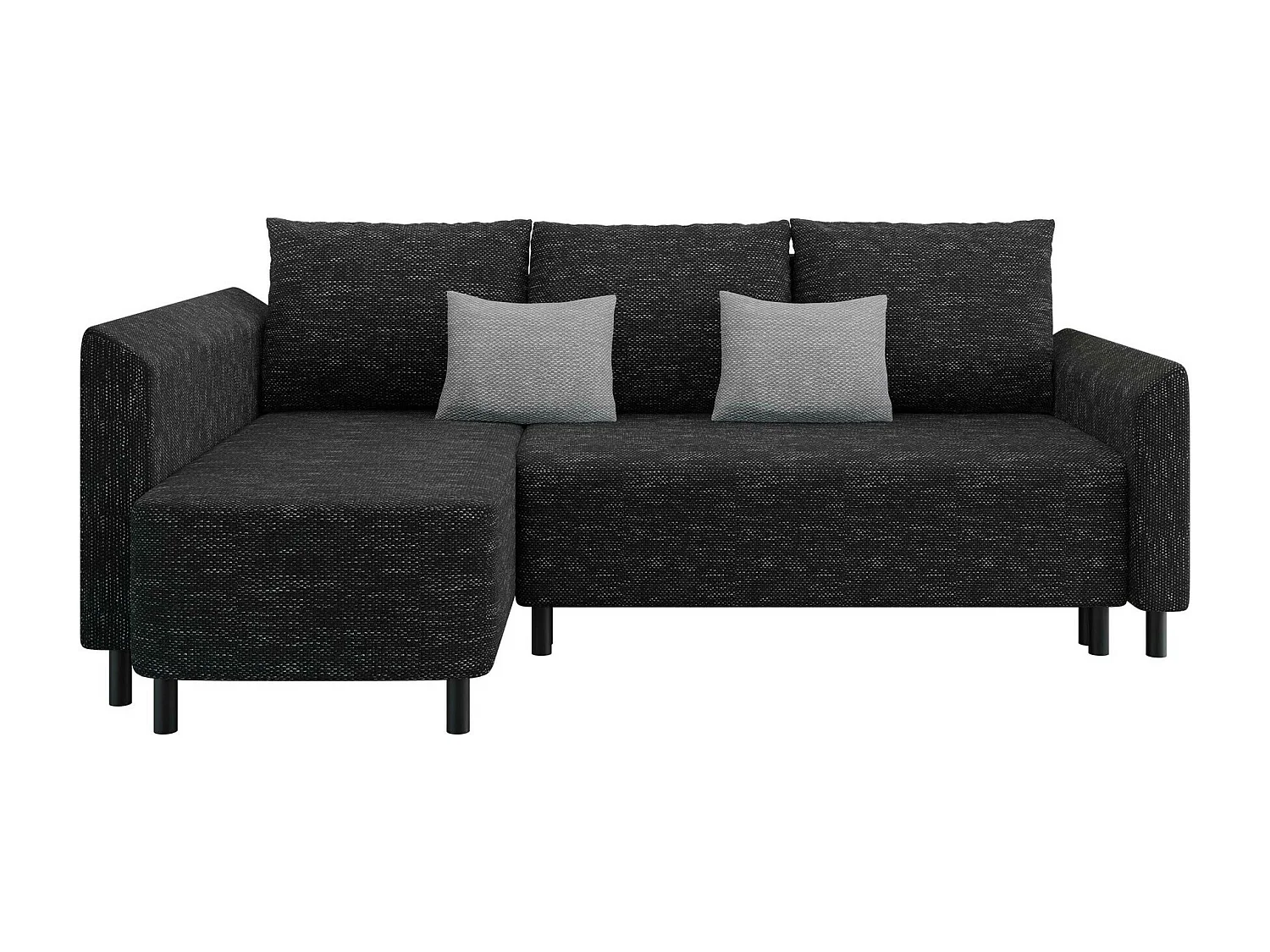 Sofá rinconero Rome 104, Gris, Función de descanso, Almacenaje, 205x144x89cm