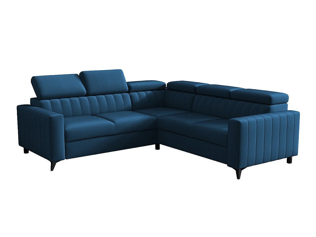 Sofá rinconero Columbus 201, Azul, Función de descanso, Almacenaje