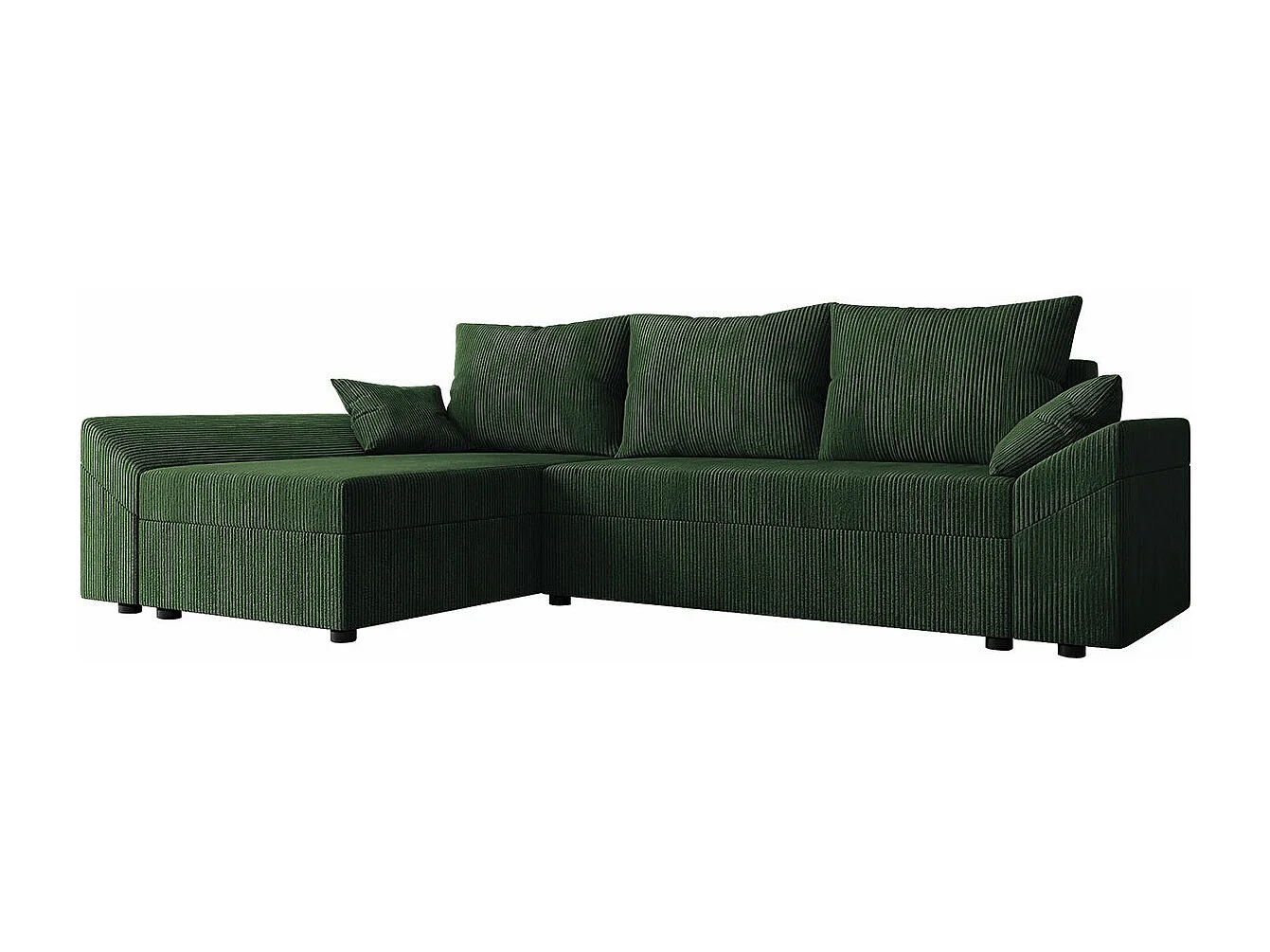 Canapé d'angle Memphis 104, Vert, Disponible, 240x140x82cm