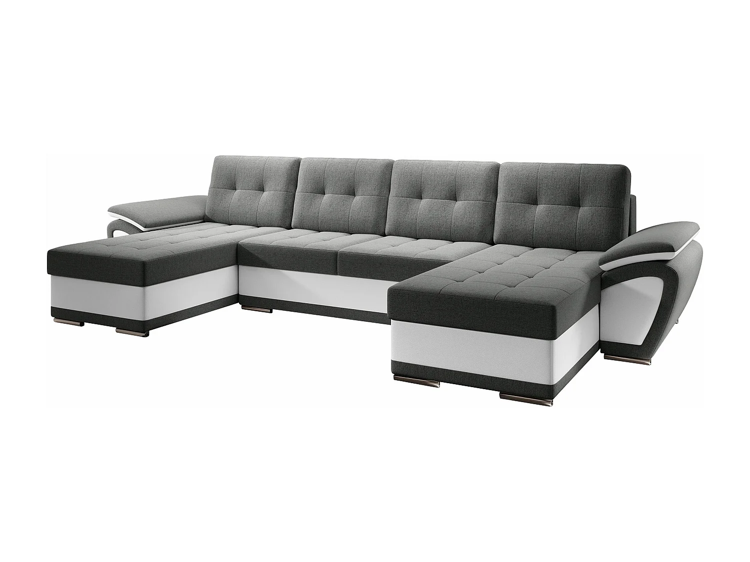 Sofá de canto Arvada 115, Cinzento, Funcionalidade de dormir