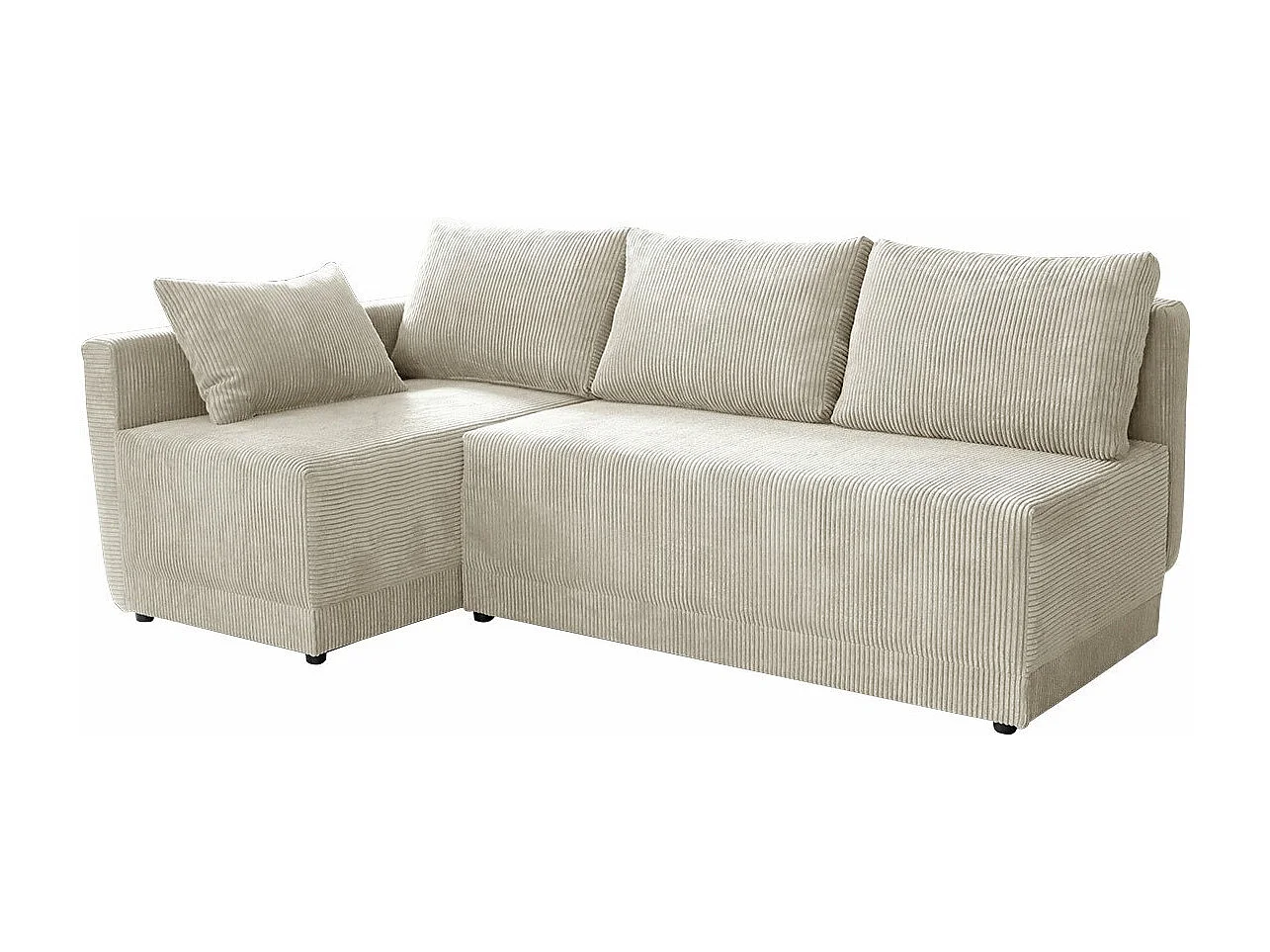 Sofá rinconero Columbus 149, De color marrón claro, Función de descanso, Almacenaje, 85cm