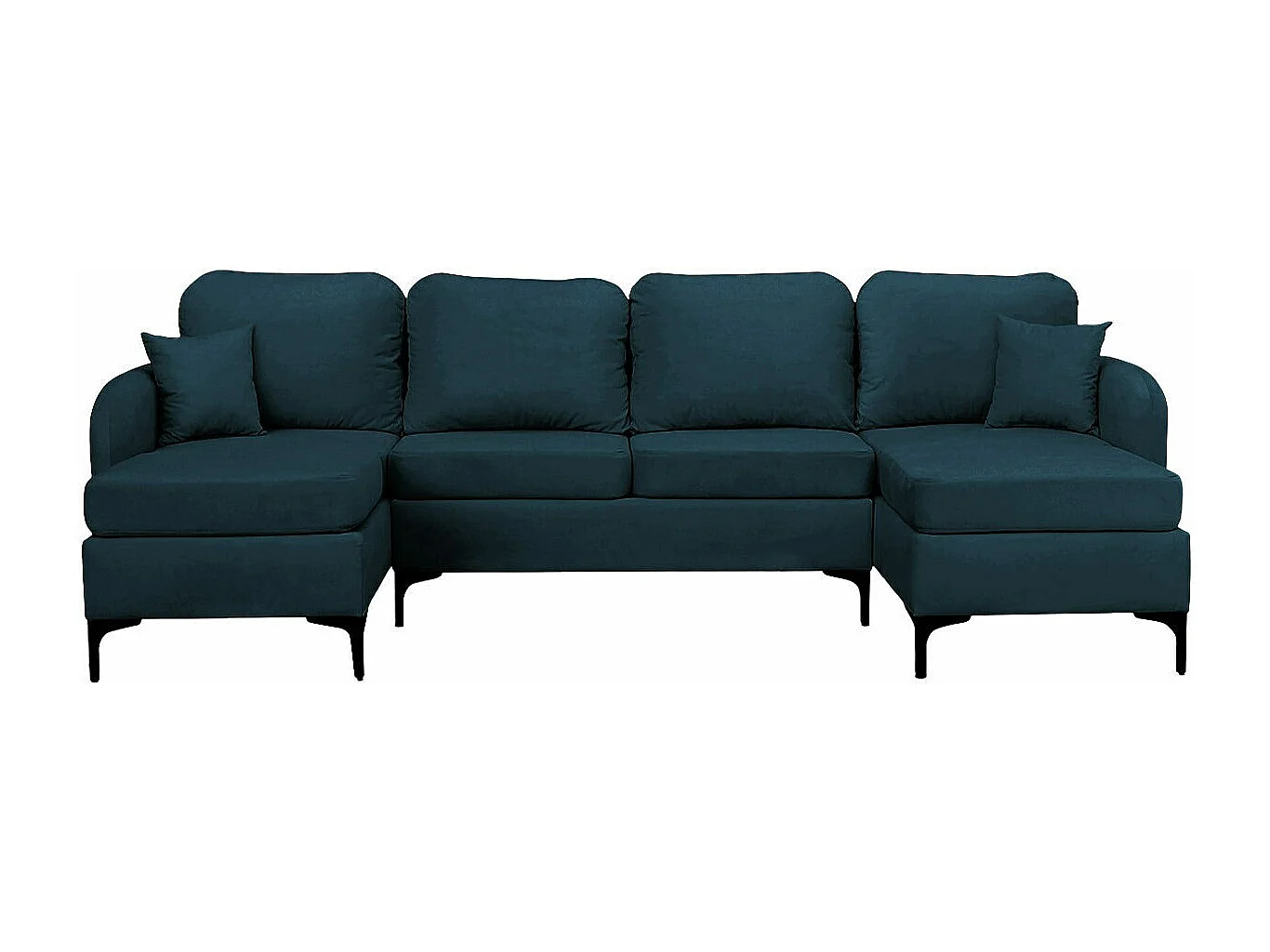 Canapé d'angle Torlua 104, Turquoise, Fonction de couchage, Boîte de literie, 293x172cm