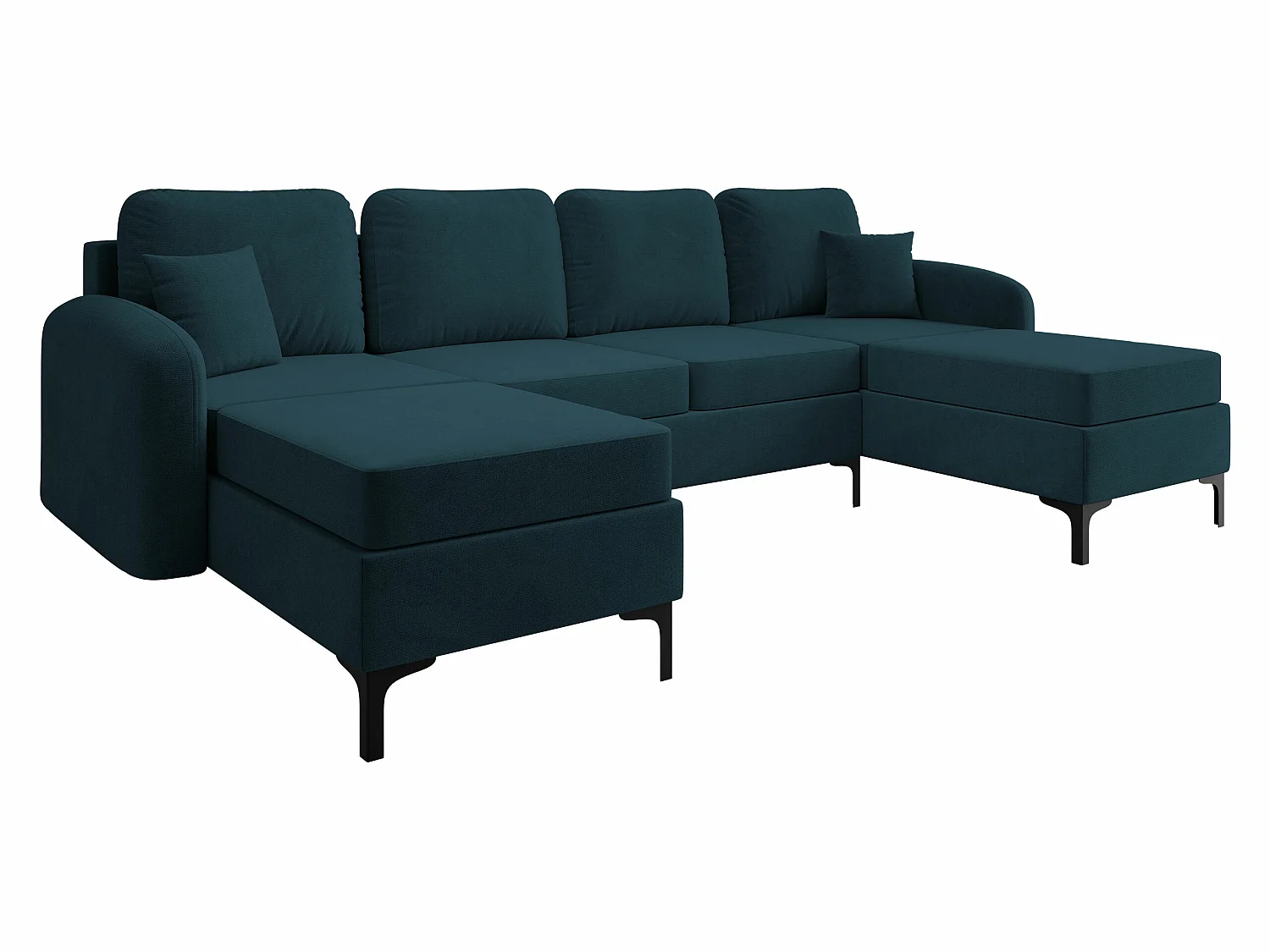 Canapé d'angle Torlua 104, Turquoise, Fonction de couchage, 29x17x10cm