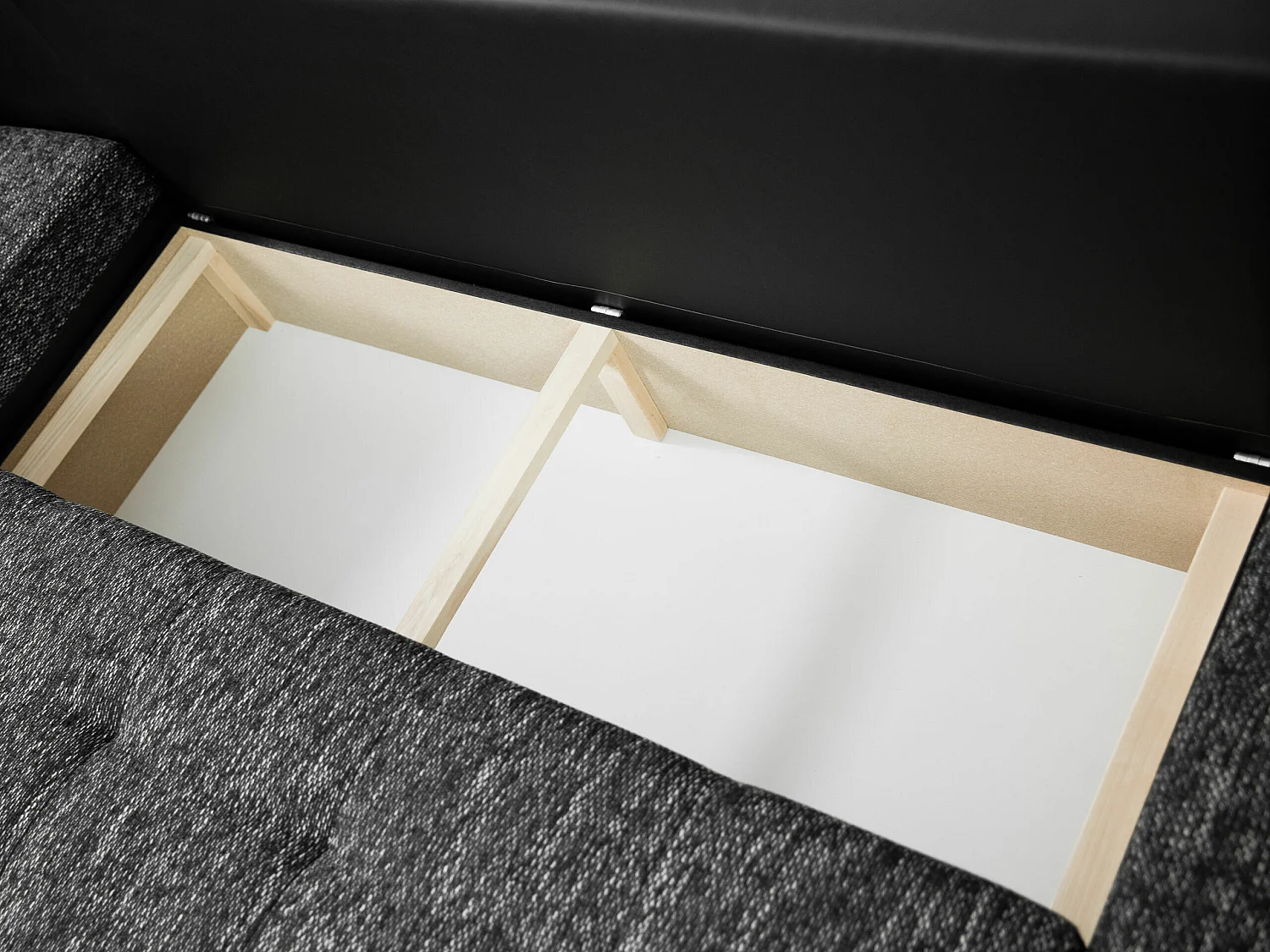 Canapé d'angle convertible 3 places en tissu rouge