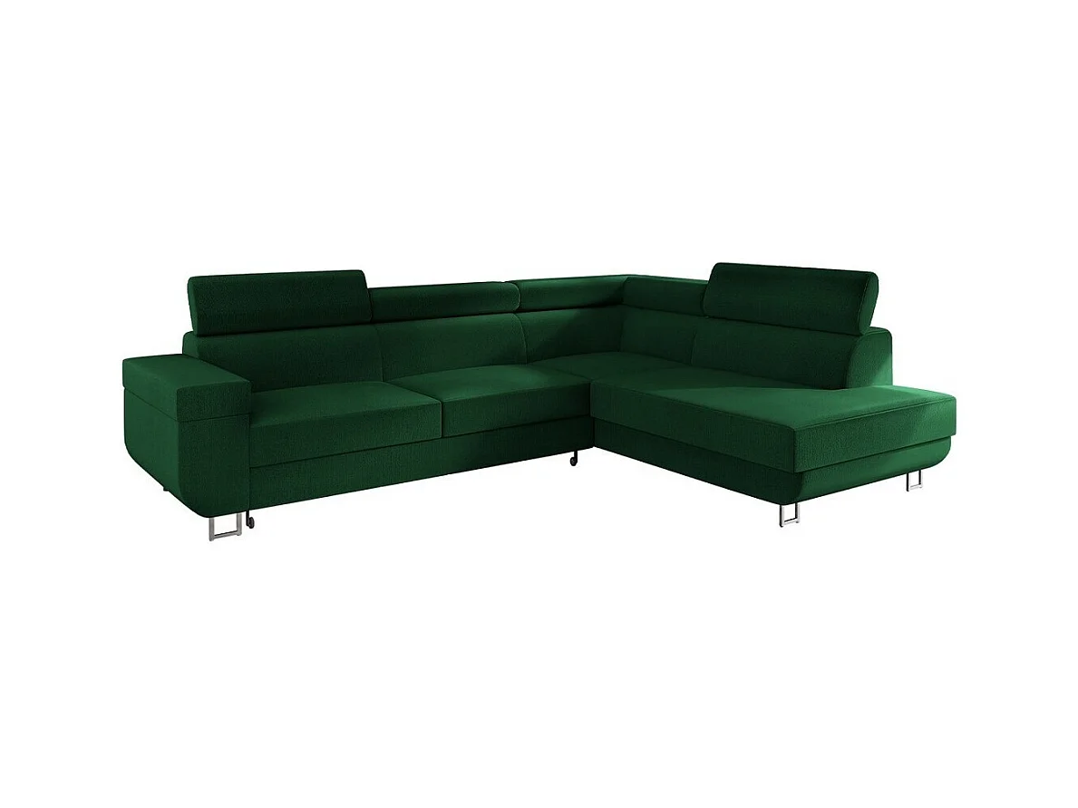 Ecksofa mit Schlaffunktion und Bettkasten - 253x188x71-86 cm - Manila 35 - Seite: Rechts - Fonti