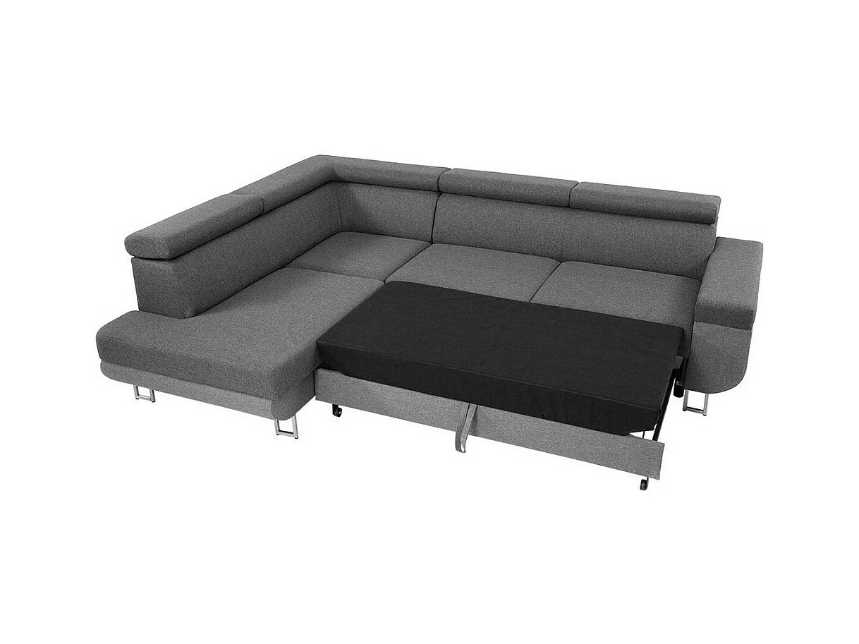 Ecksofa mit Schlaffunktion und Bettkasten - 253x188x71-86 cm - Manila 35 - Seite: Rechts - Fonti