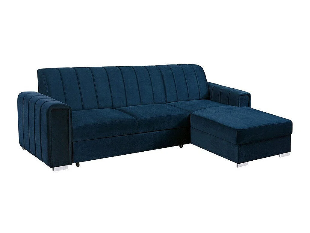 Sofá rinconero Columbus 166, Azul, Función de descanso, Almacenaje