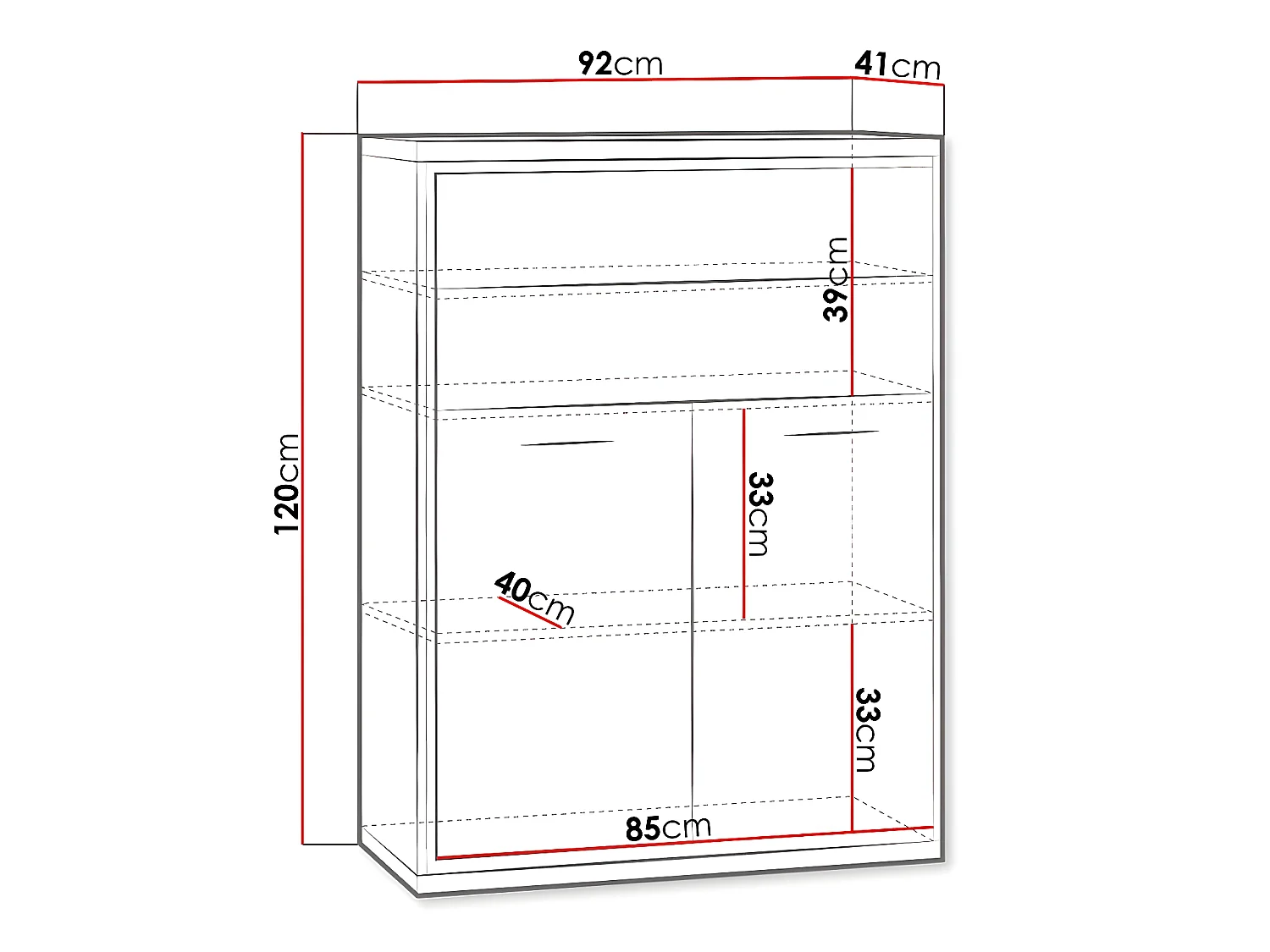Cómoda Etrmoni 103, Com gavetas e portas, Número de gavetas: 2
