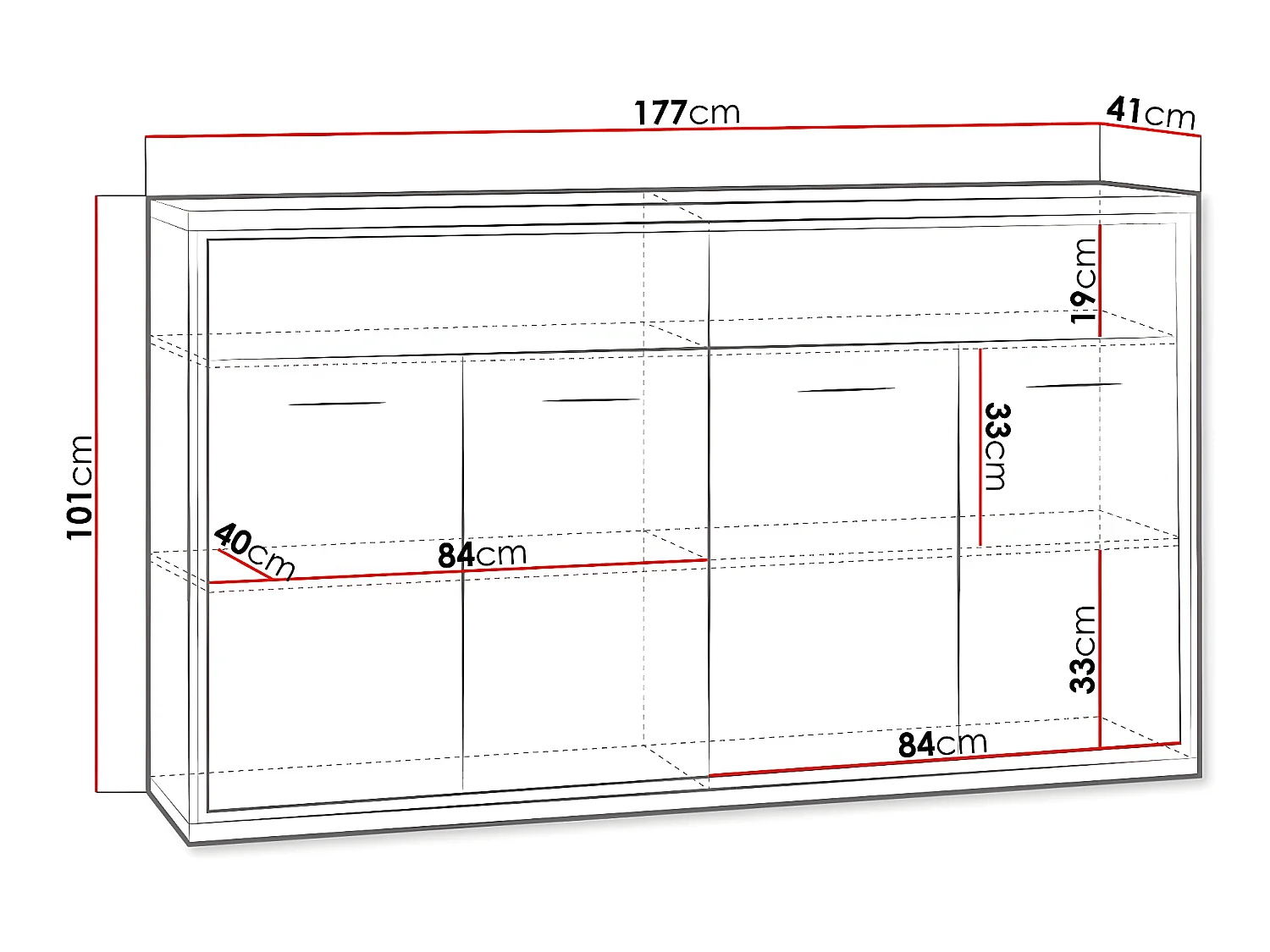 Commode Etrmoni 105, Clair bois|Chêne, Tiroirs et portes, Nombre de tiroirs: 2, 101x177cm