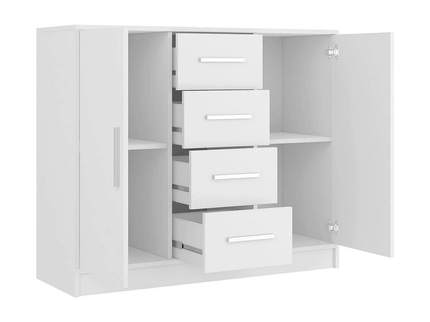 Cómoda Comfivo Romtea 101, Com gavetas e portas, 10x12x4cm