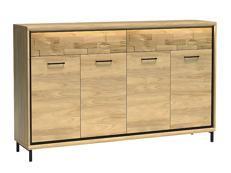 Cómoda Etrmoni 105, Com gavetas e portas, Número de gavetas: 2