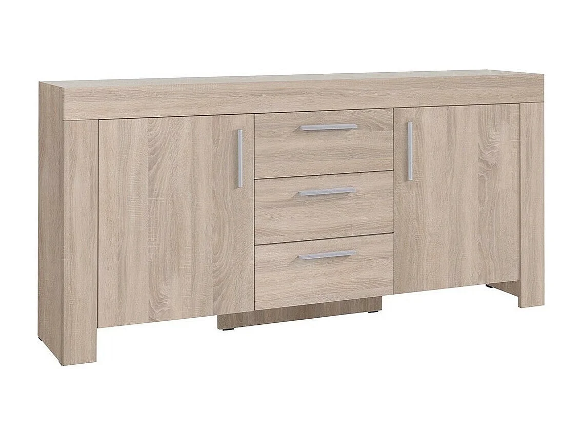 Cómoda Melfeli 110, Con cajones y puertas, Número de cajones: 3, 85x170x42cm