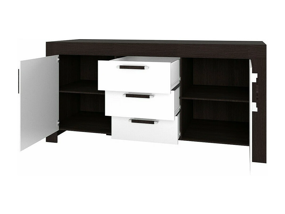 Cómoda Melfeli 110, Con cajones y puertas, Número de cajones: 3, 85x170x42cm