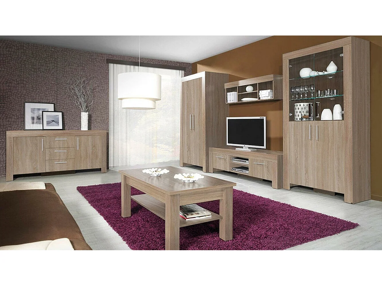 Cómoda Melfeli 110, Con cajones y puertas, Número de cajones: 3, 85x170x42cm