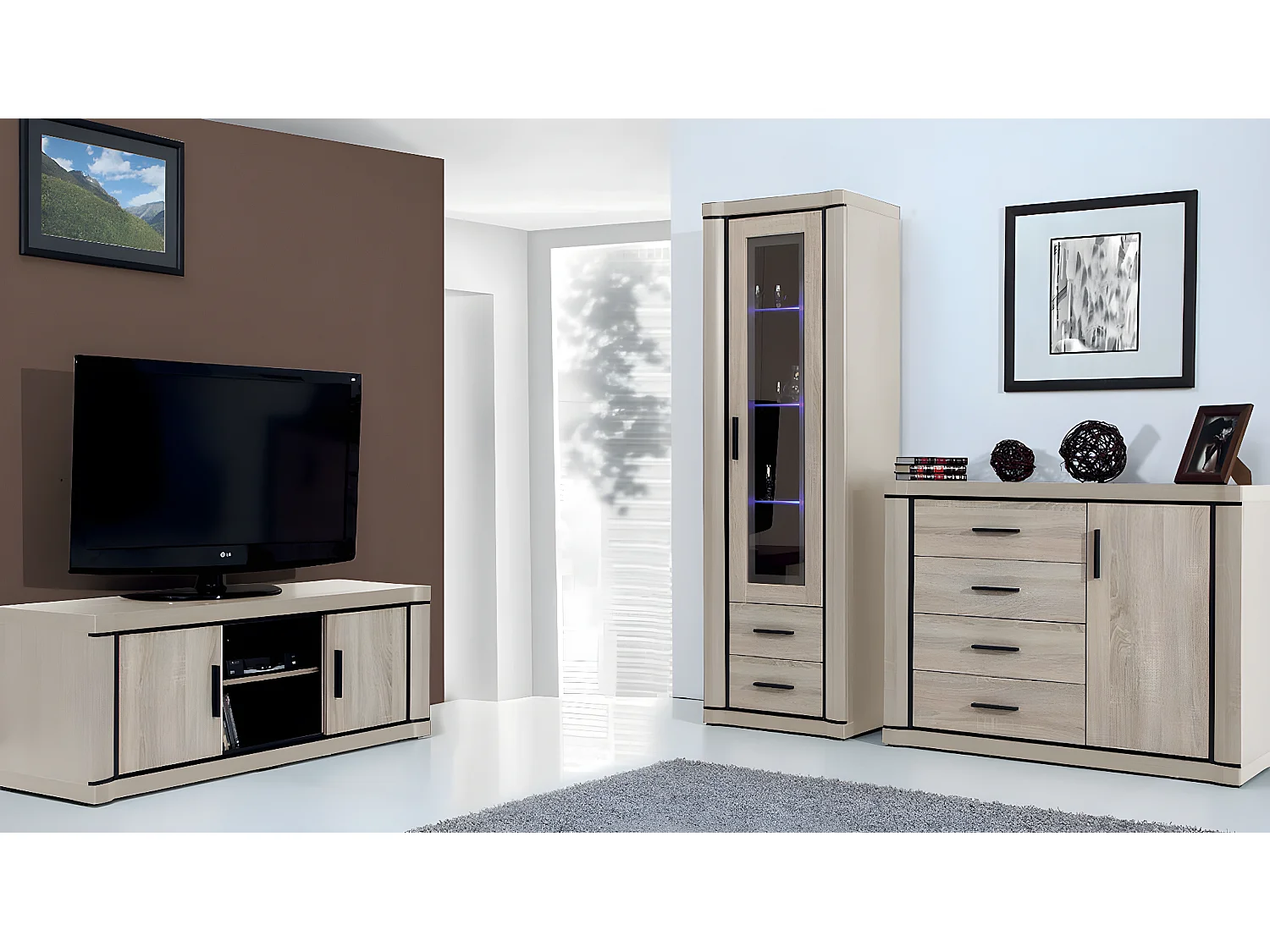 Cómoda Lorelie 100, Com gavetas e portas, Número de gavetas: 4