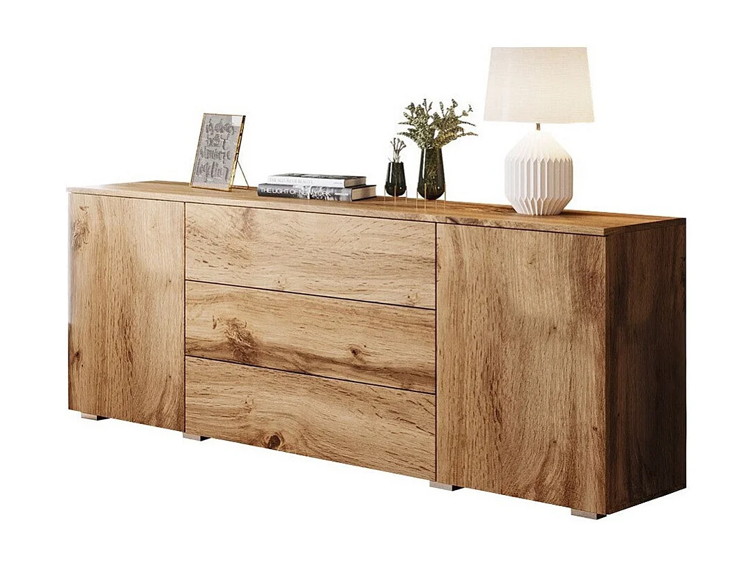 Cómoda Sarasota 129, Com gavetas e portas, Número de gavetas: 3