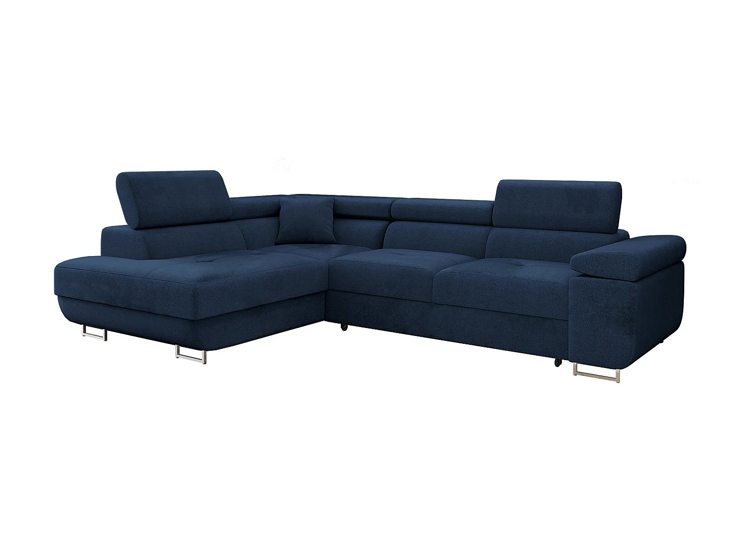 Sofá rinconero Comfivo Vinetum, Azul, Función de descanso, Almacenaje, 274x203x70cm