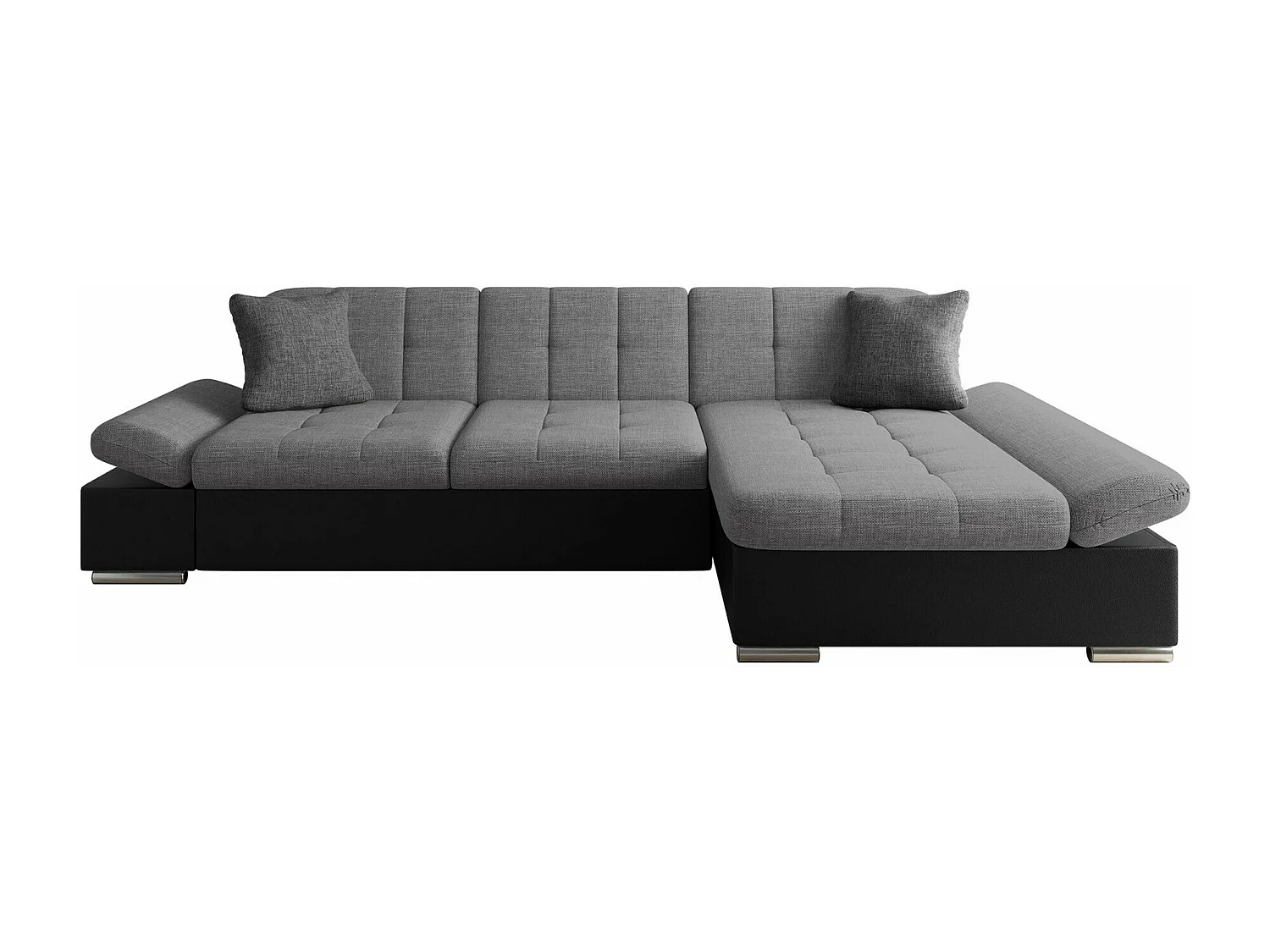 Sofá rinconero Comfivo 219, Gris, 278x161x76cm