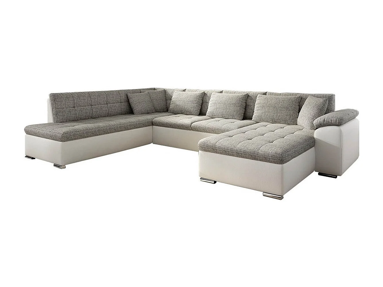 Sofá rinconero Comfivo 128, De color marrón claro, Función de descanso, 348x205x76cm