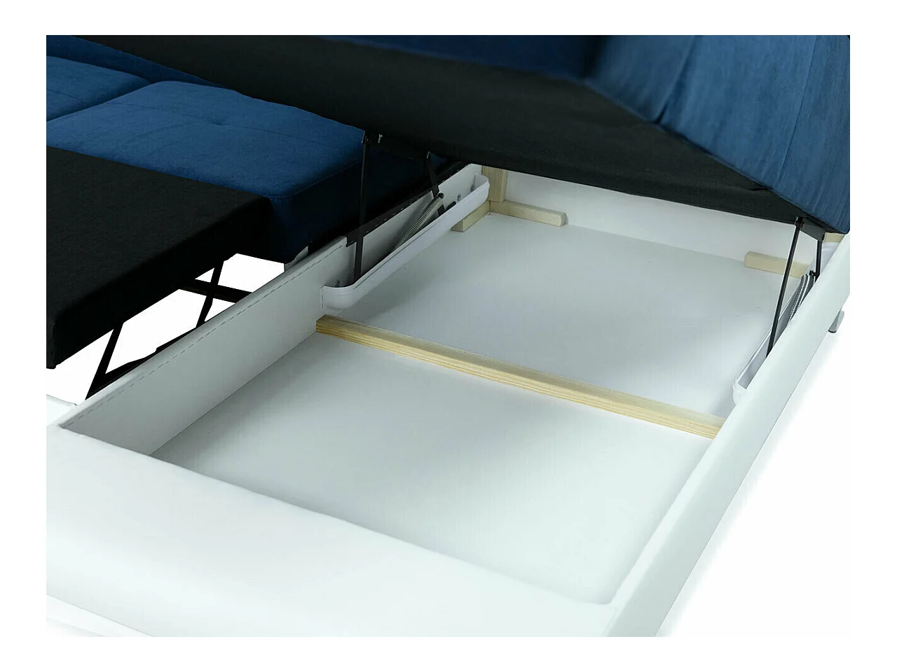 Sofá rinconero Comfivo 190, Azul, Función de descanso, Almacenaje, 345x202x71cm