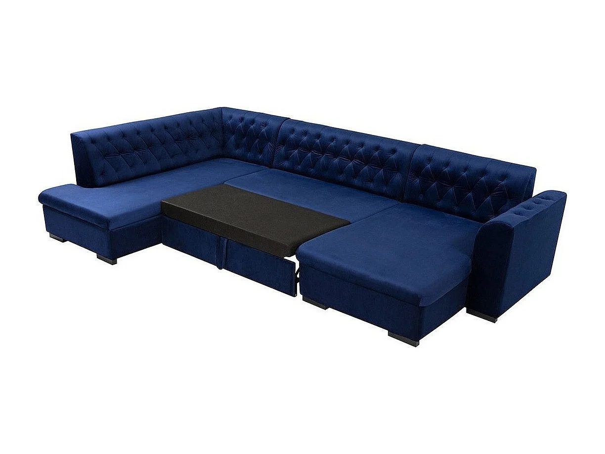 Divano angolare Comfivo 269, Turchese, Con, 345x205x82cm