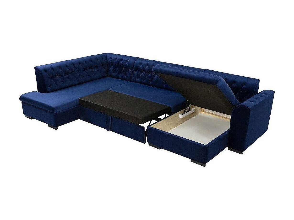 Divano angolare Comfivo 269, Turchese, Con, 345x205x82cm