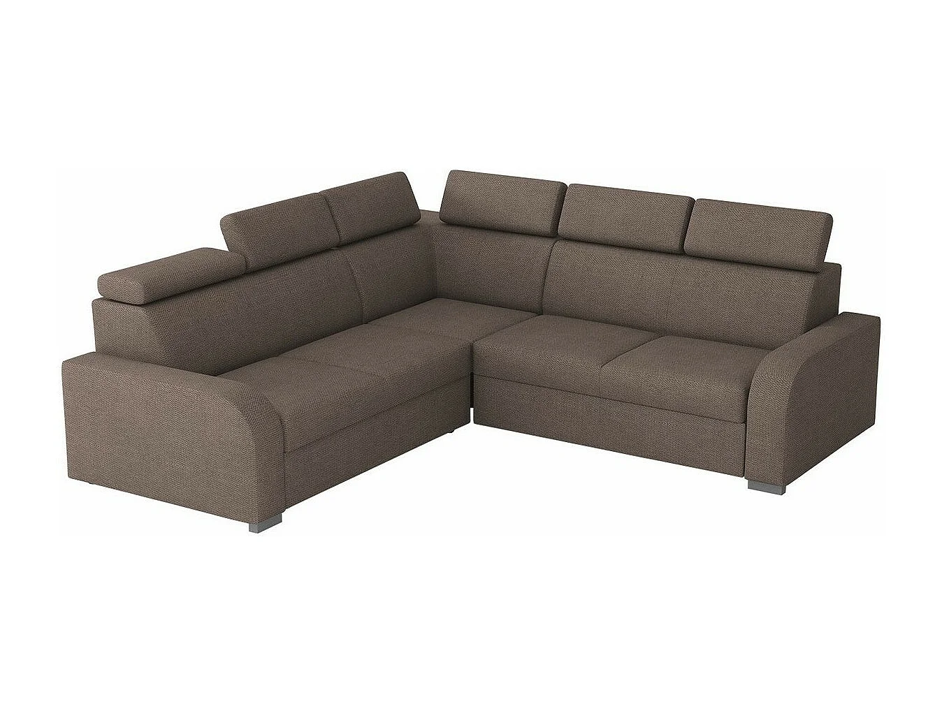 Sofá rinconero Etrcala 101, Marrón, Función de descanso, Almacenaje, 250x250x100cm