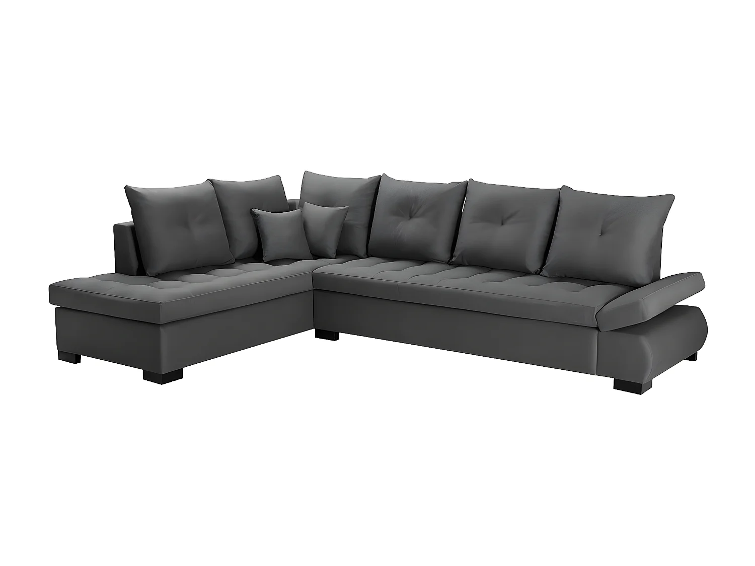 Canapé d'angle Kingsport 105, Gris, 320x223x95cm