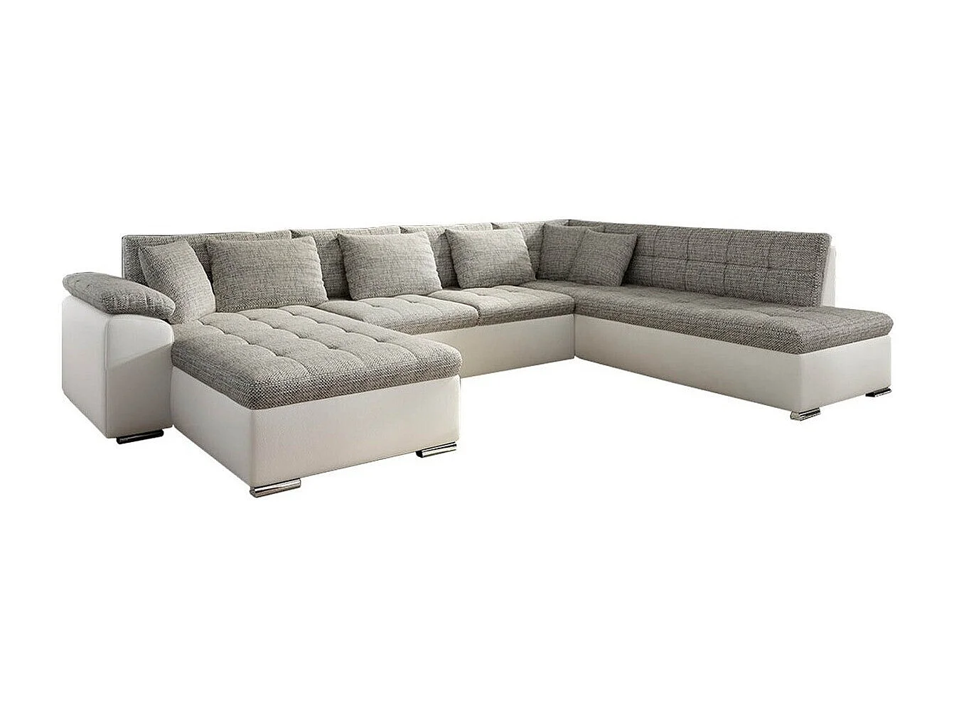 Canapé d'angle Comfivo 128, Brun clair, Disponible, 348x205x76cm