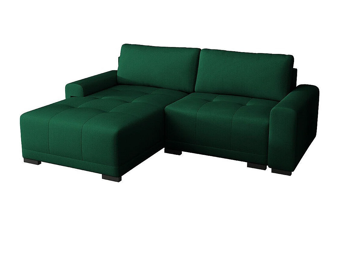 Sofá rinconero Columbus 183, Verde, Función de descanso, Almacenaje