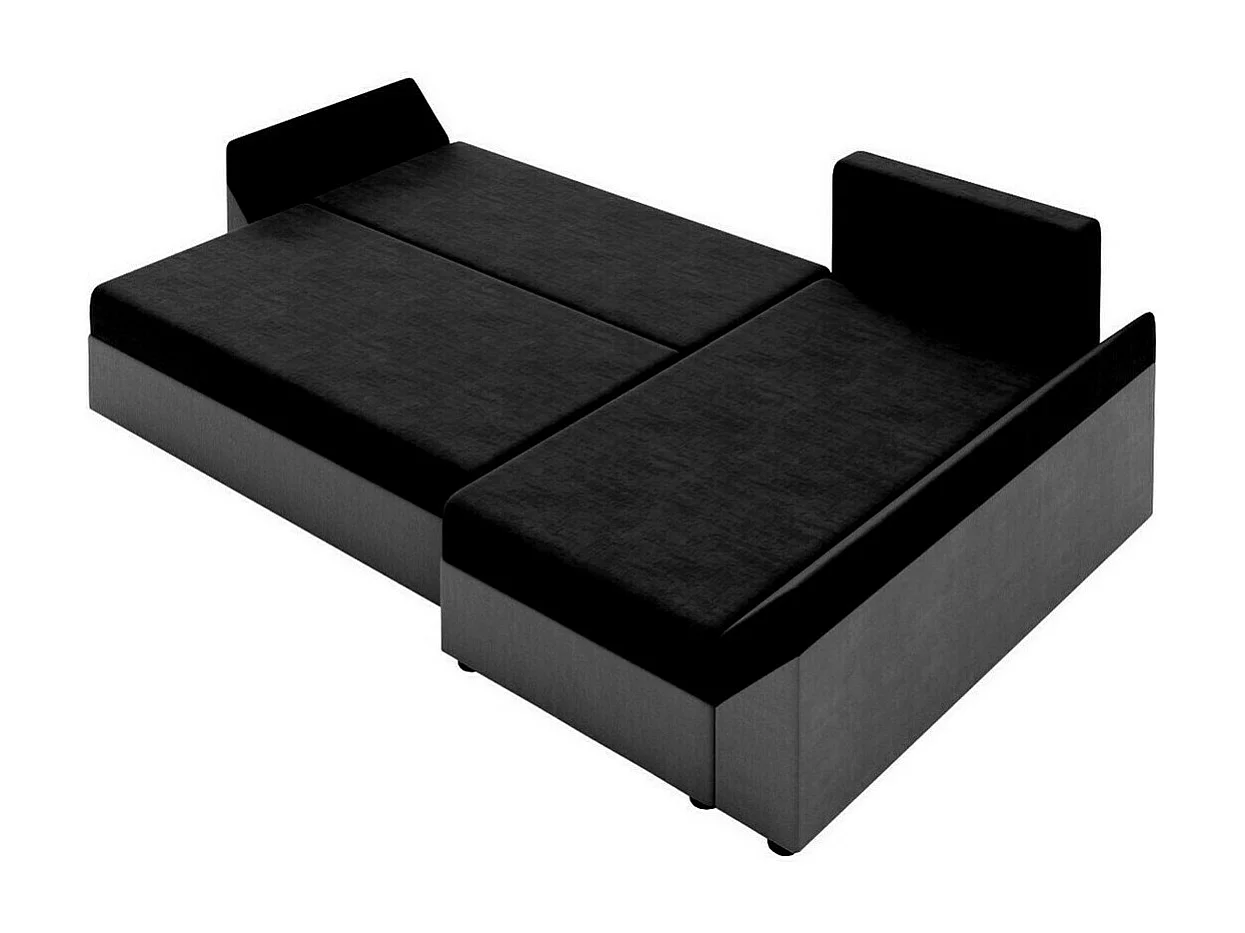 Sofá rinconero Memphis 104, Gris, Función de descanso, Almacenaje, 240x140x82cm