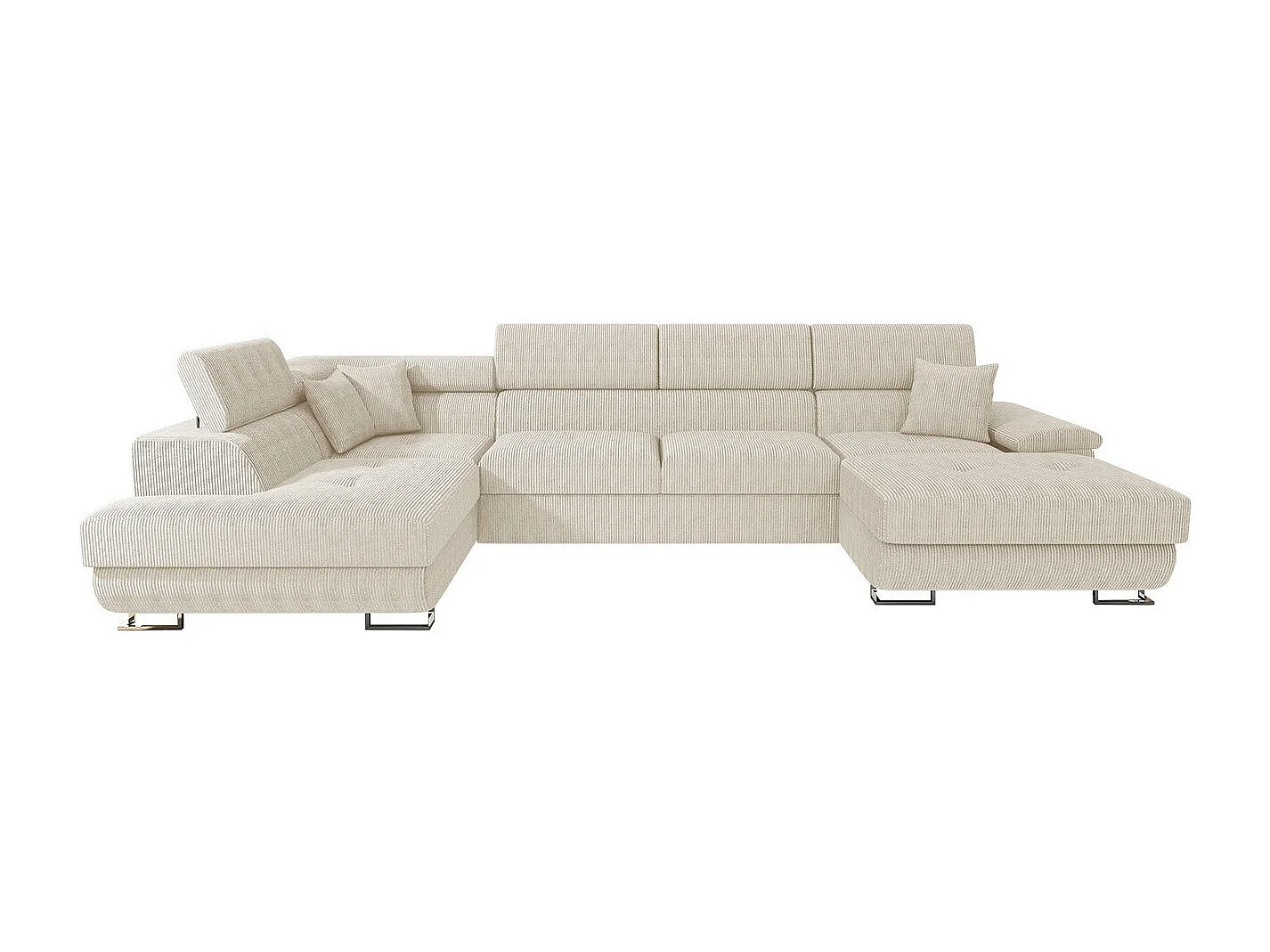 Canapé d'angle Comfivo 138, Brun clair, Disponible, 345x202x71cm