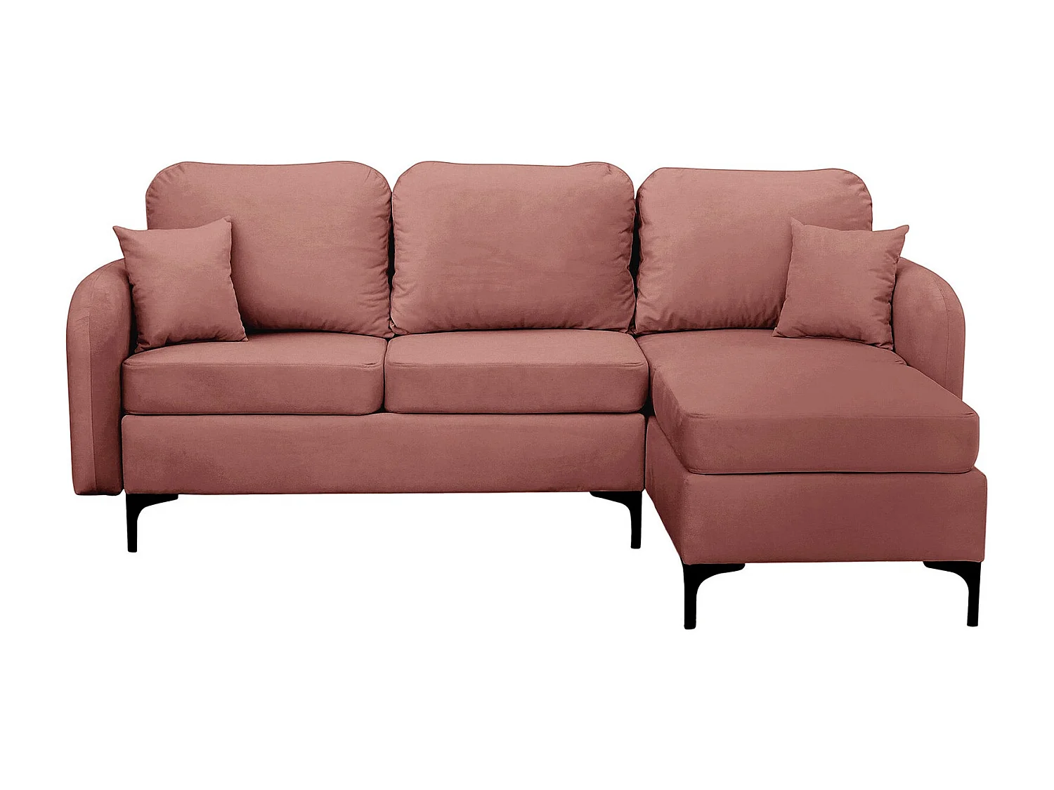 Canapé d'angle Torlua 103, Rose, Disponible, 225x172x96cm