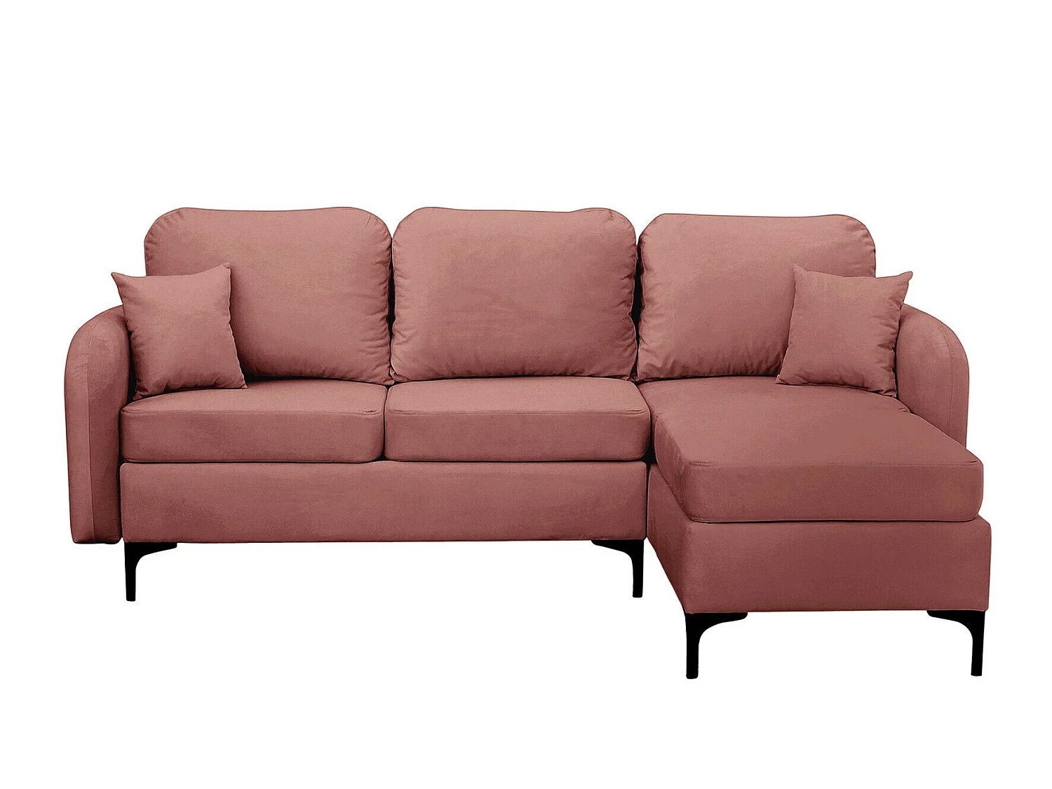 Sofá rinconero Torlua 103, Rosa, Función de descanso, Almacenaje