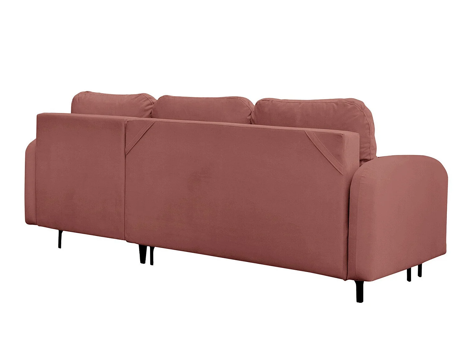 Sofá rinconero Torlua 103, Rosa, Función de descanso, Almacenaje