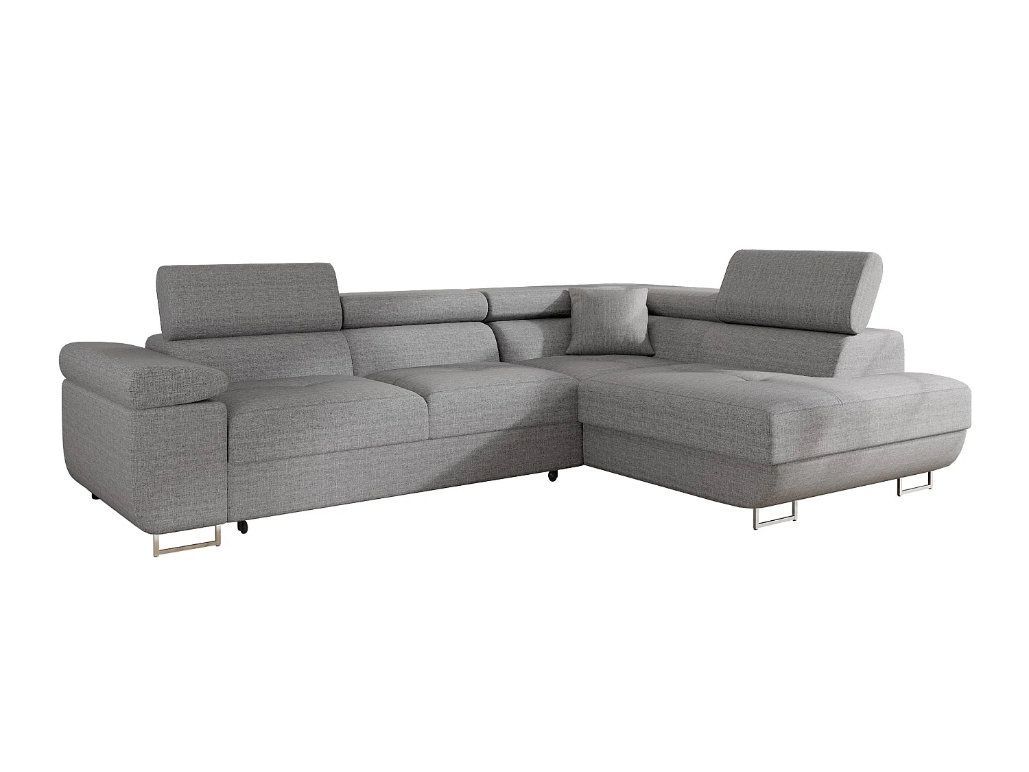 Canapé d'angle Comfivo Vinetum, Gris clair, Disponible, 274x203x70cm