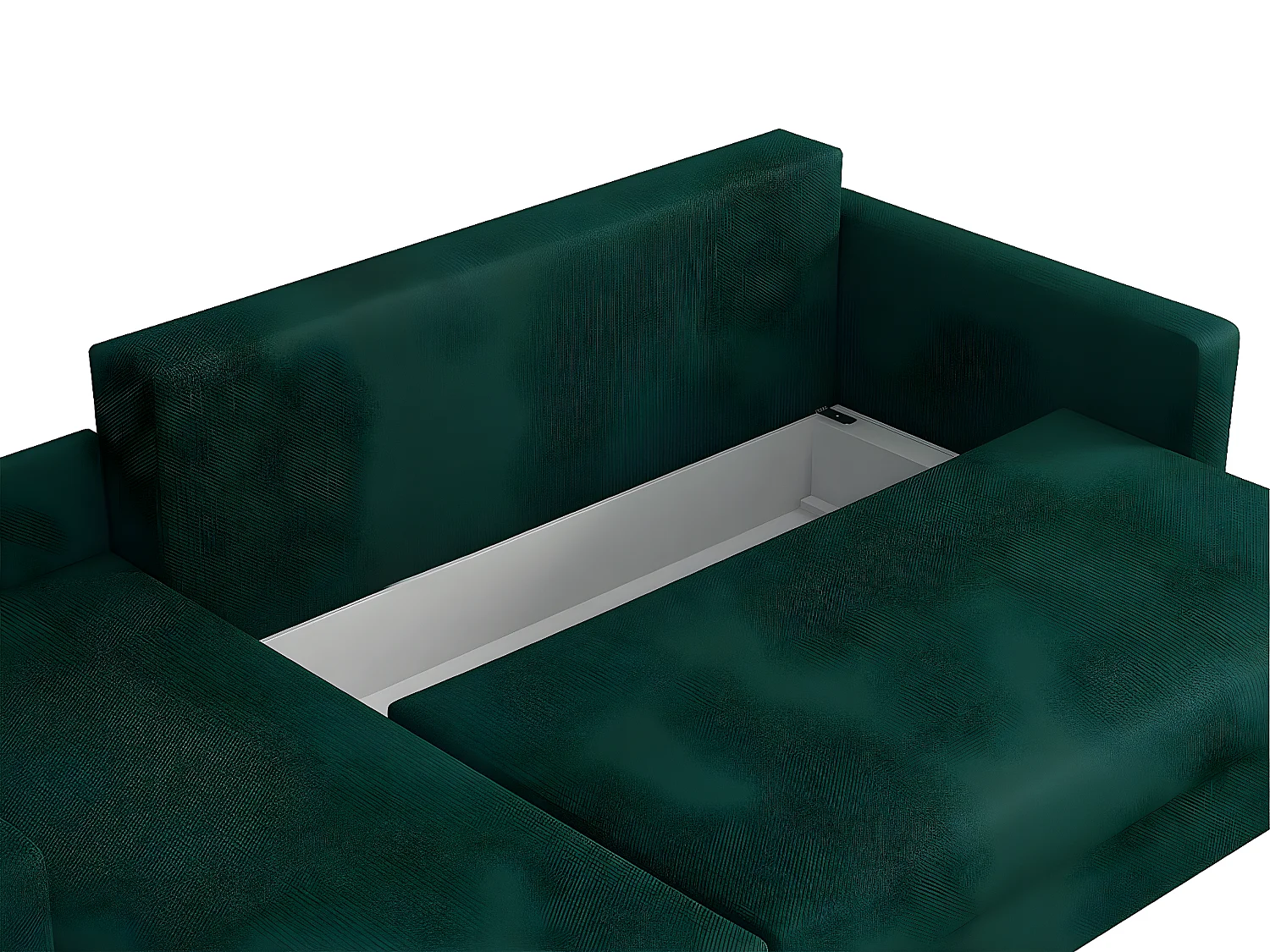 Sofá de canto Columbus 108, Verde, Funcionalidade de dormir, 22x14x9cm