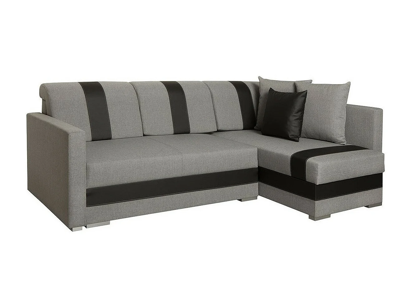 Canapé d'angle Edinburg 100, Brun clair, Fonction de couchage, Boîte de literie, 230x82cm