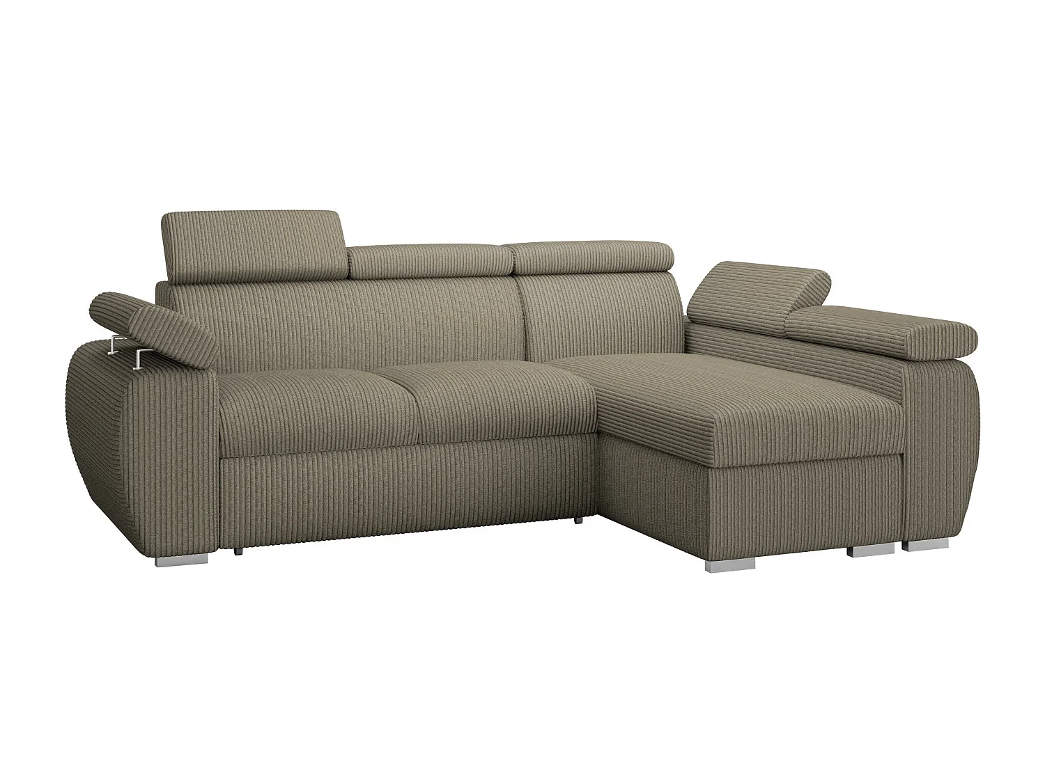 Canapé d'angle Columbus 192, Brun clair, Disponible, 255x170x85cm