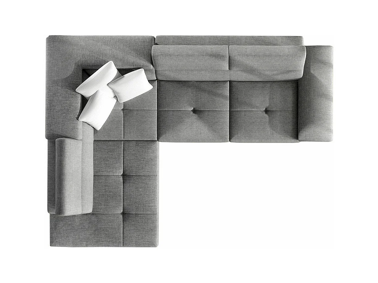 Sofá rinconero Comfivo 139, Marrón, Función de descanso, Almacenaje, 270x202x71cm