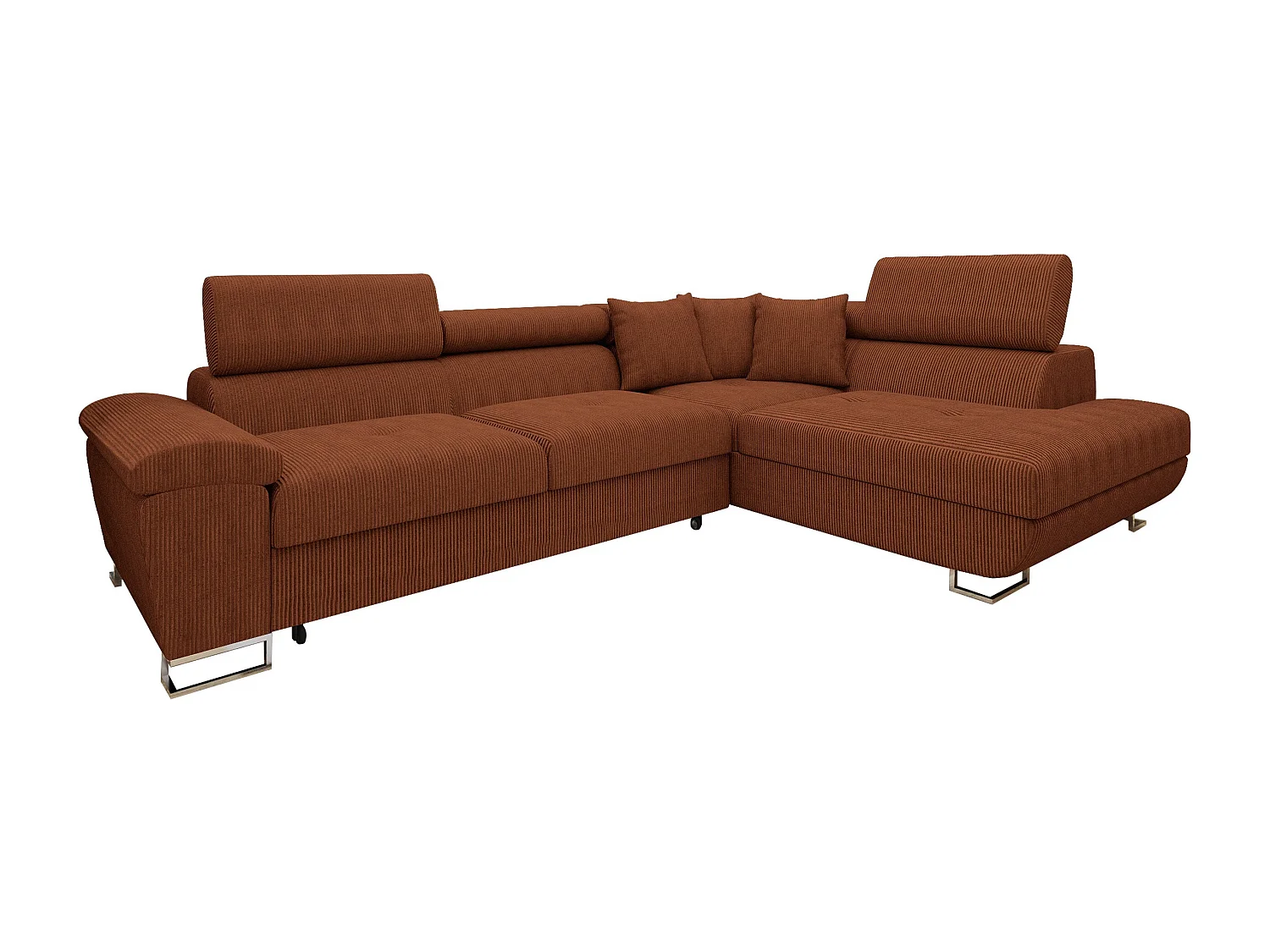 Canapé d'angle Comfivo 139, Marron, Disponible, 270x202x71cm